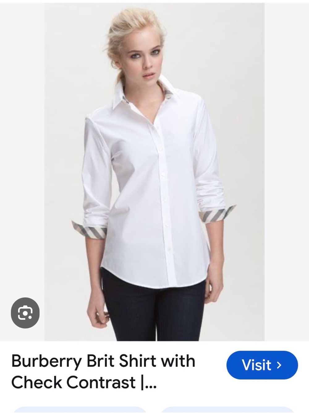 Burberry Button-Down Shirt with Contrast Trim. never worn..100%  authentic